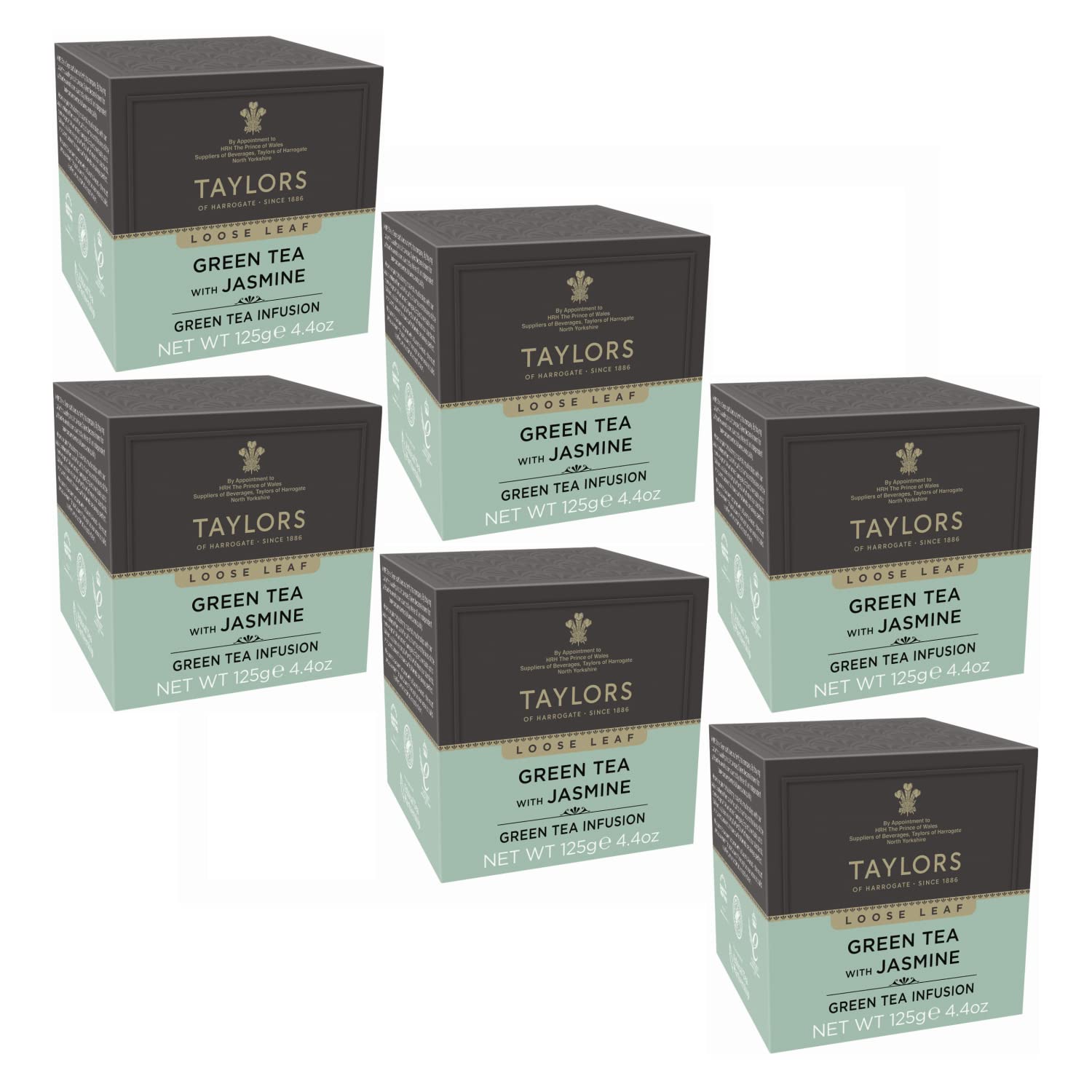 Taylors® | Luźna zielona herbata jaśminowa | Chińskie liście zielonej herbaty i jaśmin - 6 x 125 gr