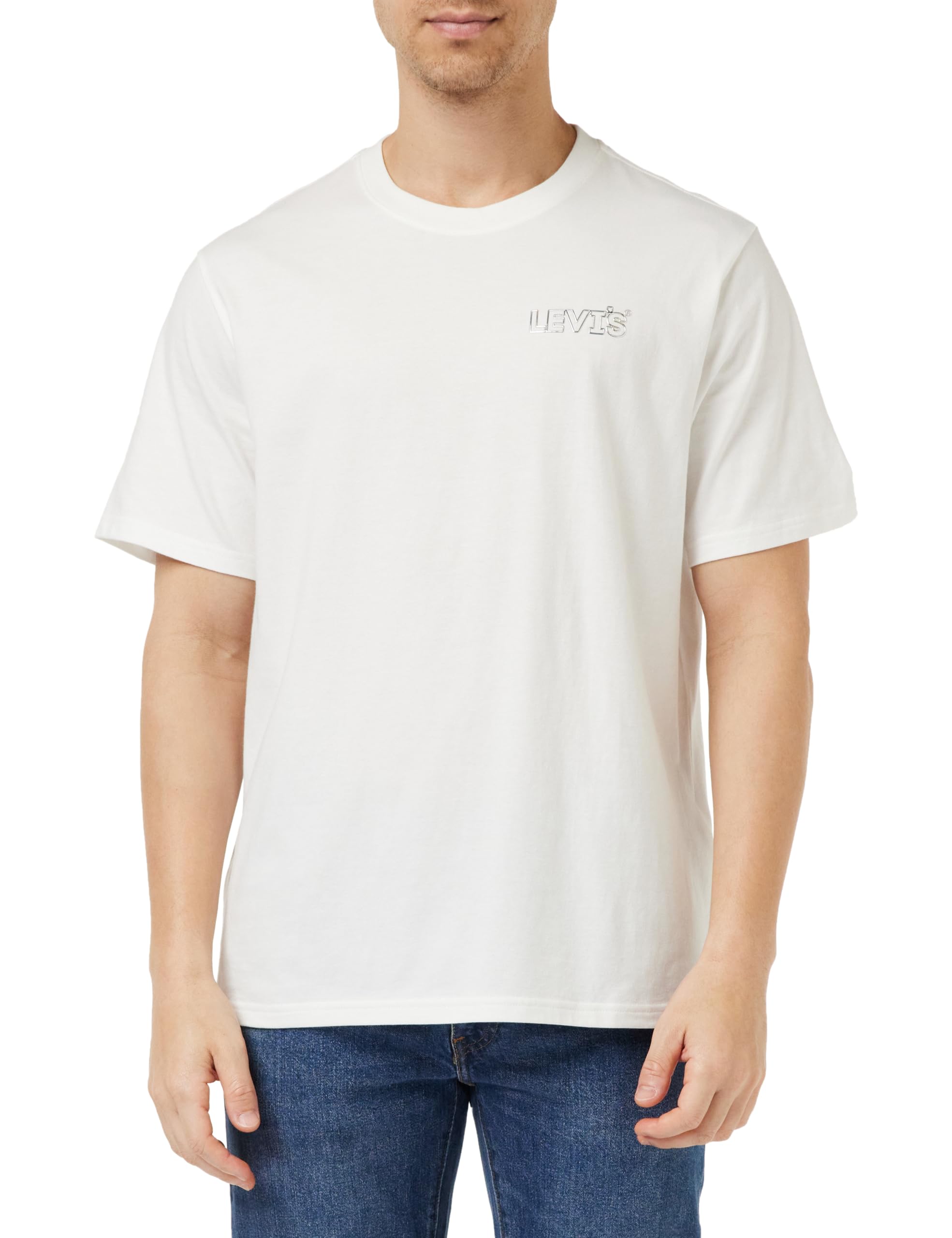 Levi's Ss Relaxed Fit Tee, Hombre, Chrome Headline White+, XXL
