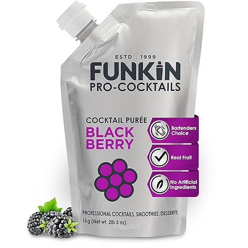 Miniatura 50 de Funkin puré de frutas fruta real, dos ingredientes, mezclador natural para cócteles, bebidas, batidos vegano, sin OMG, sin gluten (2.2 libras)