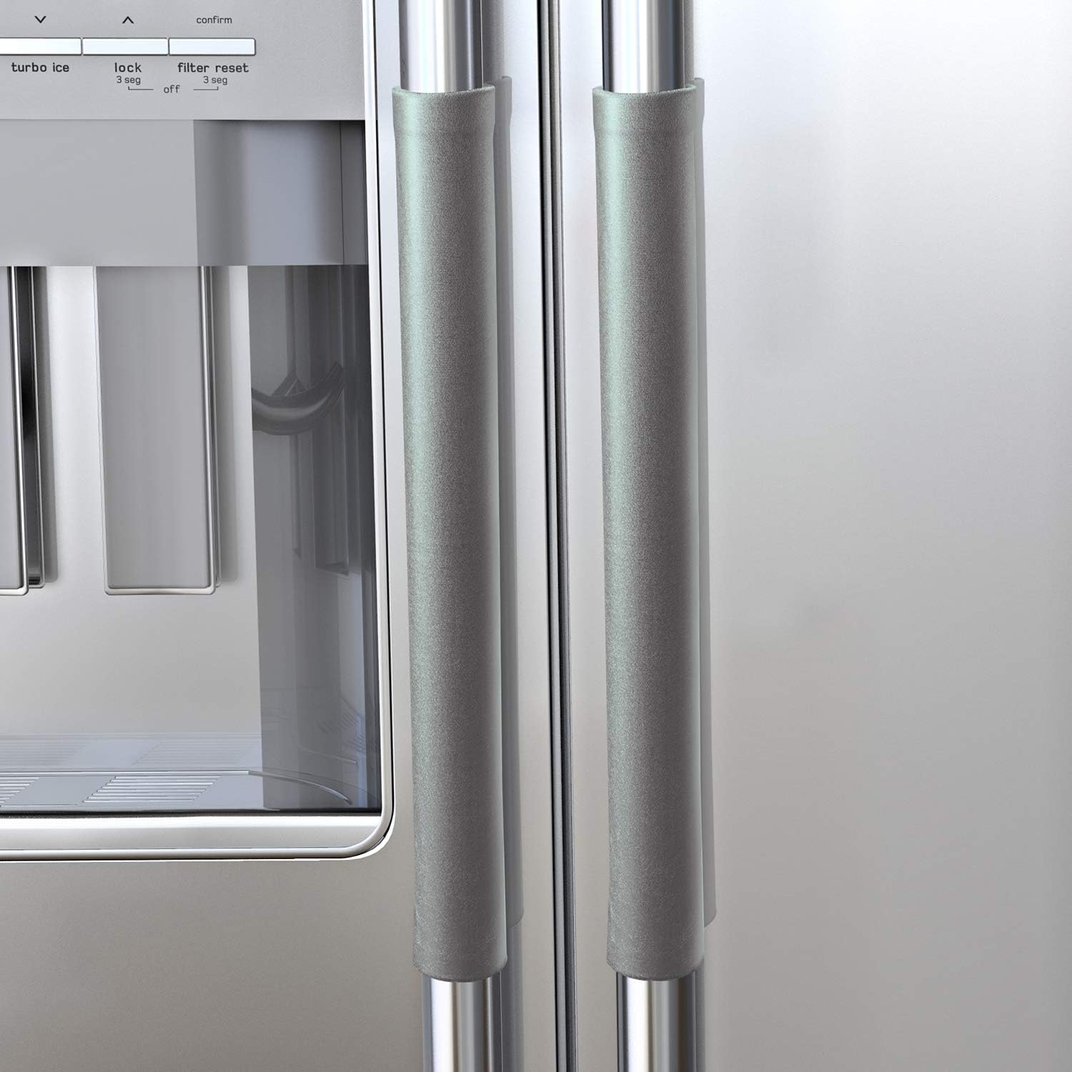 MingXJD Refrigerator Door Handle Cover,Keep Kitchen Appliances Clean,Drips,Smudges, Fingerprints and Dust Covers,Suitable for Fridge,Microwave,Dishwasher,Oven (12" L*4" W, Gray)