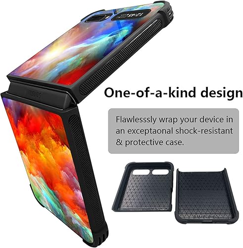 Miniatura 2 de CARLOCA Funda compatible con Samsung Galaxy Z Flip 5G, diseño gráfico de identidad, a prueba de golpes, antiarañazos, de acrílico duro para Samsung