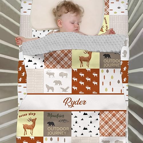 Miniatura 3 de Juego de ropa de cama personalizado para cuna para bebés, niñas y niños, juegos de ropa de cama personalizados para cuna con nombre, ropa de cama de