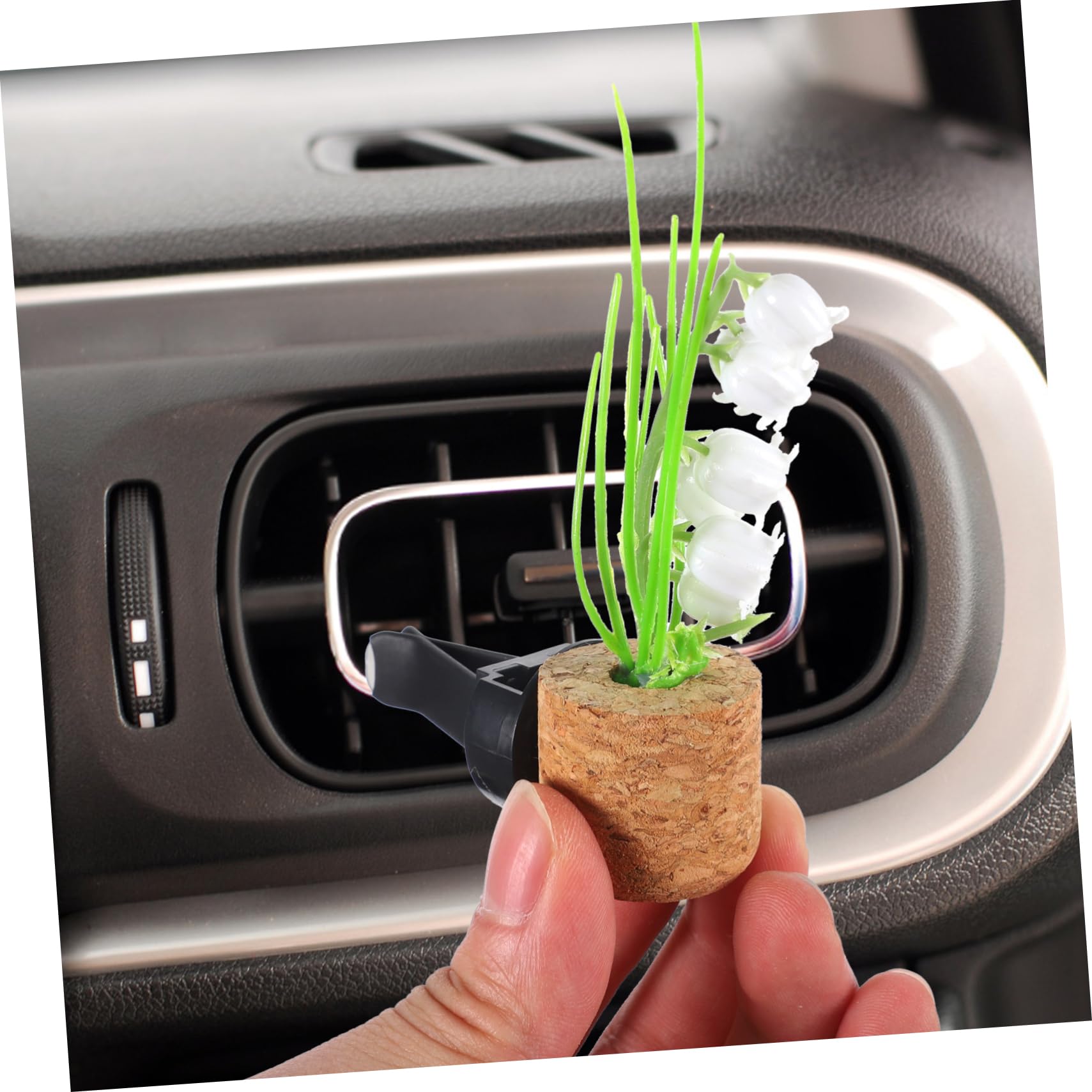 Mobestech 5pezzi Clip Aromatica Per Ventola Auto Decorazione Interna Con Aspetto Di Vaso Di Piante Facile Da Utilizzare Materiale Resistente e Versatile Per Auto Ufficio e Casa