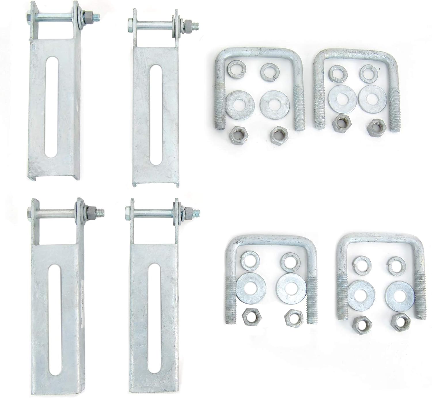 Sturdy Built (4) 8" Galvanized Vertical Bunk Bracket Kit for 2x3 Boat Trailer Cross Members