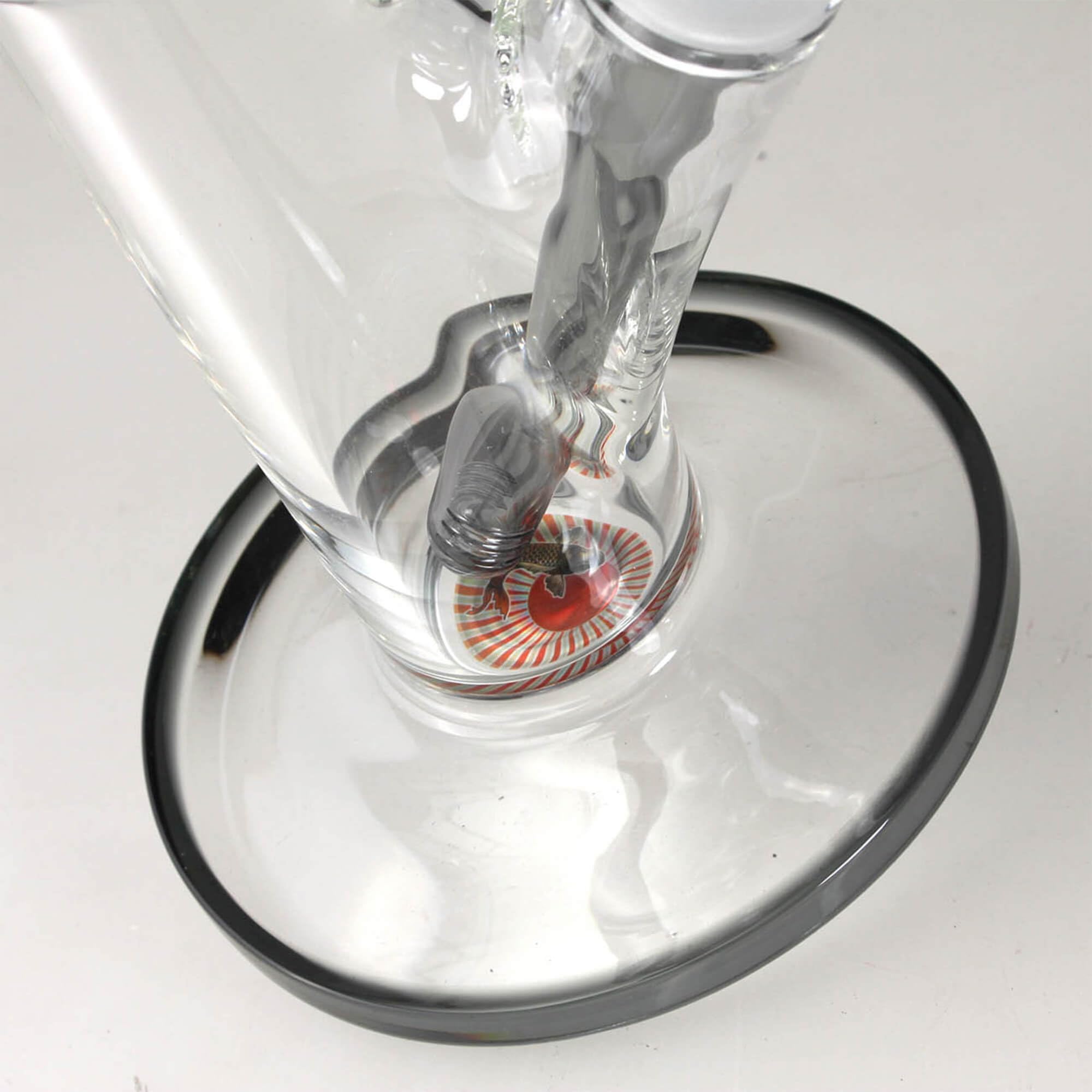 Black Leaf Zylinder Bong Japan-Style RONIN GEISHA Eiskammer Kickloch Kofferbong Baumperkulator Grinder Rolling Tray 50cm