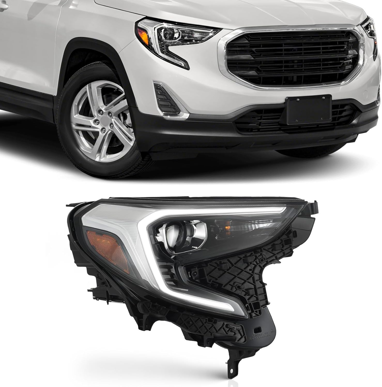 Partzer For 20182021 GMC Terrain Headlight Assembly HID