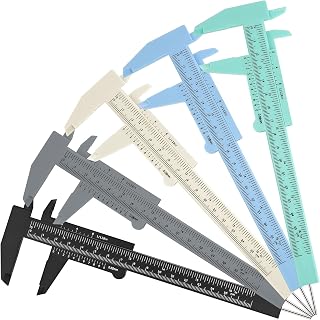 Frienda 5-Pack Eyebrow Measuring Ruler Brow Mapping Tool Mini Vernier Caliper Double Scale for Microblading Tattoo Artists