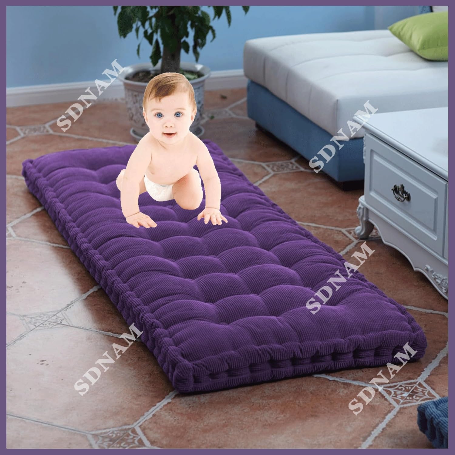 Coussin De Banc Extérieur/Intérieur Rectangulaire 100x45cm à 180x55cm – Galette De Chaise Confortable Et Épaisse Pour Salon De Jardin, Banquette Ou Fenêtre