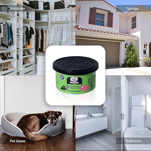 Miniatura 6 de Ambientador de coche aroma de goma de mascar  Latas orgánicas  Eliminador de olores esencial  Larga duración  Fragancia fuerte  Para armario del