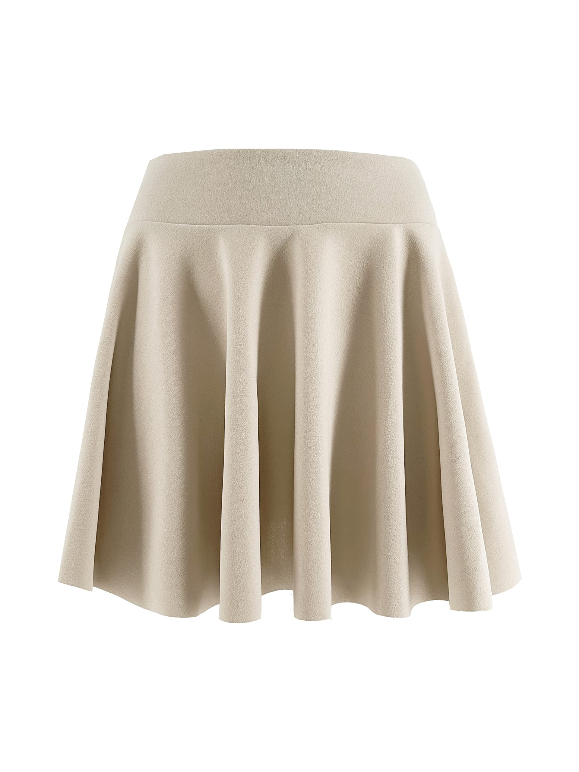 JOPHY & CO. Falda de mujer plisada Midi versátil con cintura elástica (cod. 7089), Beige Corto, S