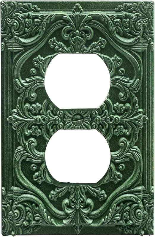 Spshian Decorative Outlet Covers Green Flower Elegant 3D Floral ...