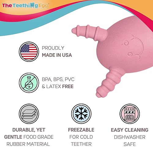 Miniatura 4 de The Molar Magician - Mordedor para bebé, juguete de dentición molar congelable para bebés, bebés y niños pequeños, fabricado en los Estados Unidos,