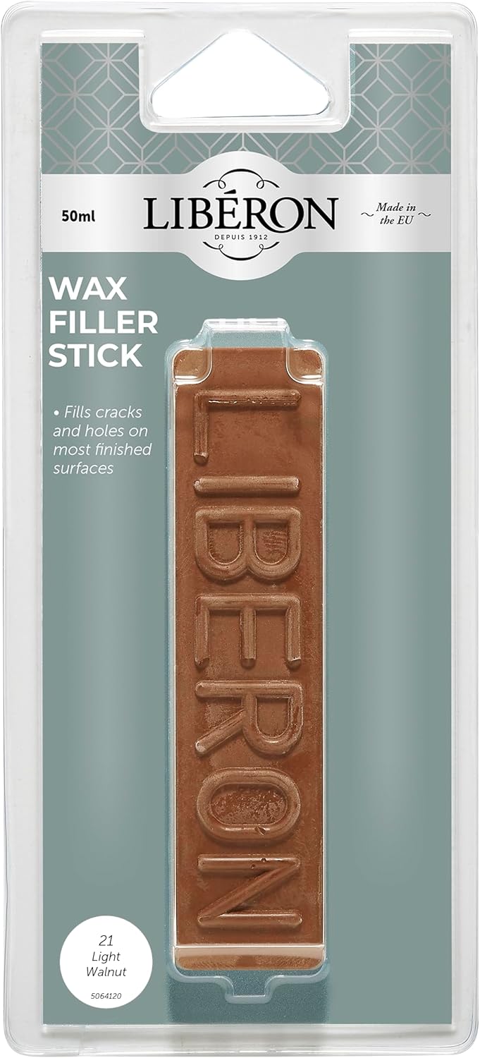Liberon LIBWFSLW 50 g Wax Filler Stick Light Walnut Bp