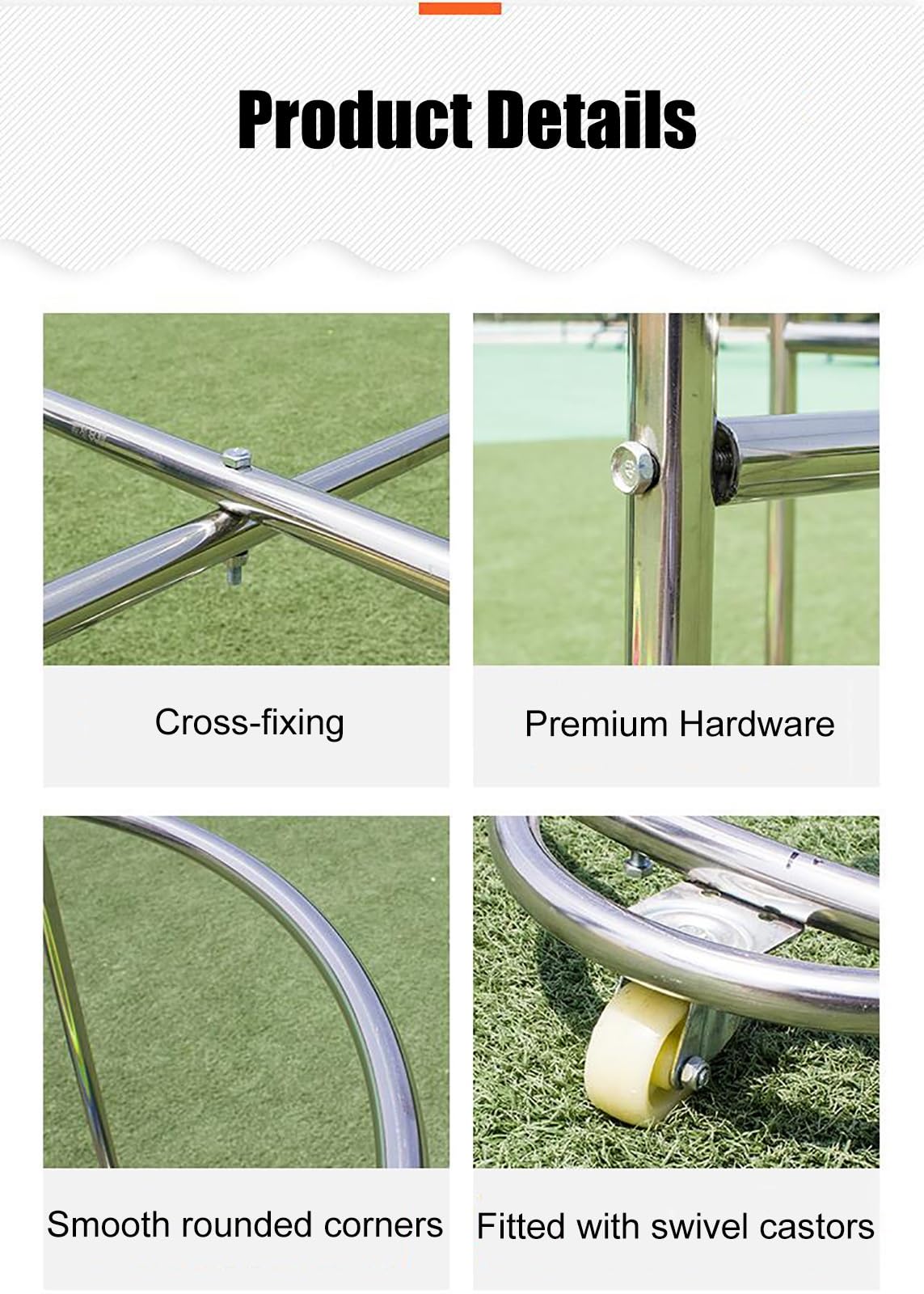 Supporto per Hula Hoop Supporto per cerchio sportivo mobile, supporto per hula hoop indipendente con ruote, espositore per anelli da ginnastica per scuole