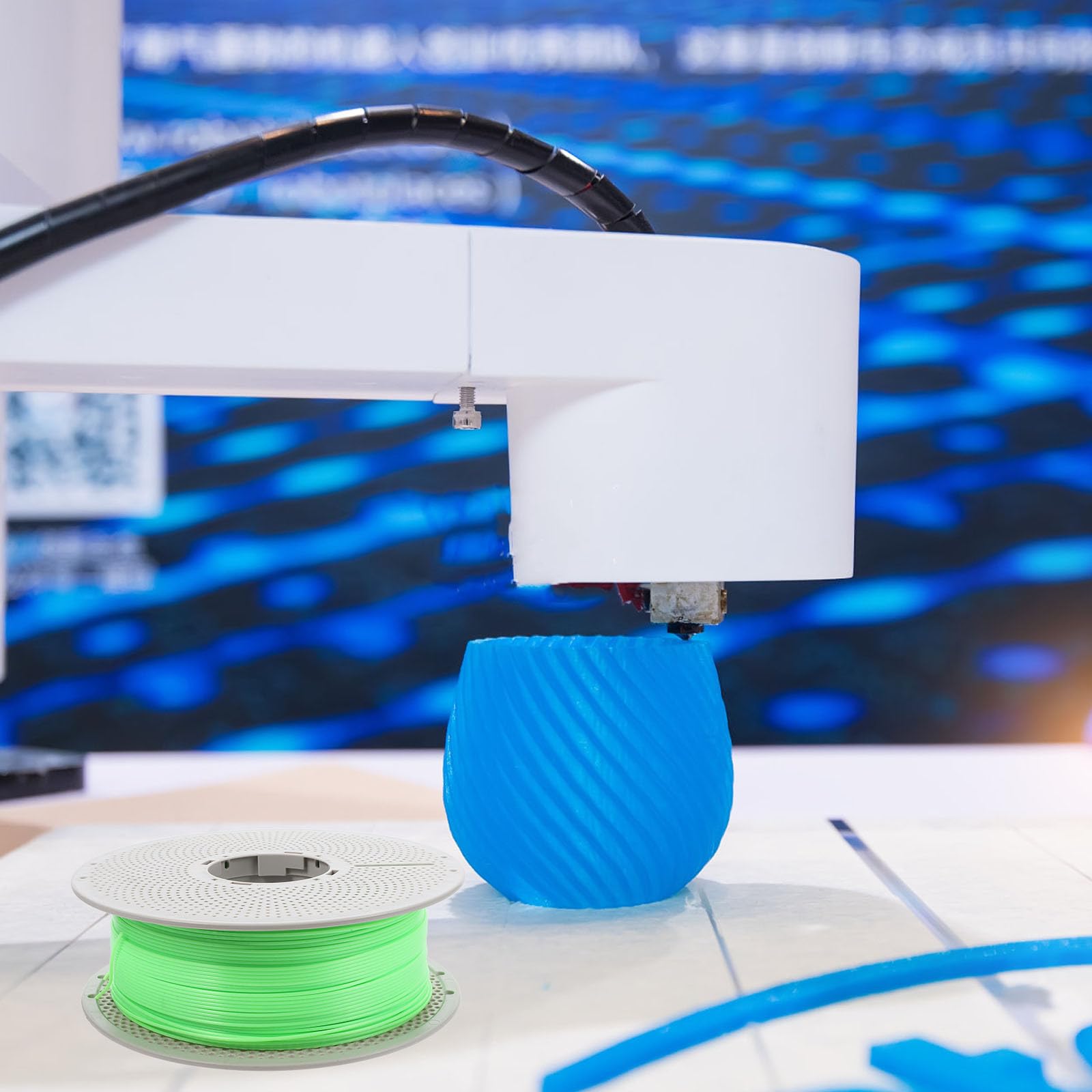 INOOMP Filamento Verde para Impresora 3d Función Luminiscente, Material Abs y Petg, Suministros Versátiles para Proyectos Creativos de Impresión 3d