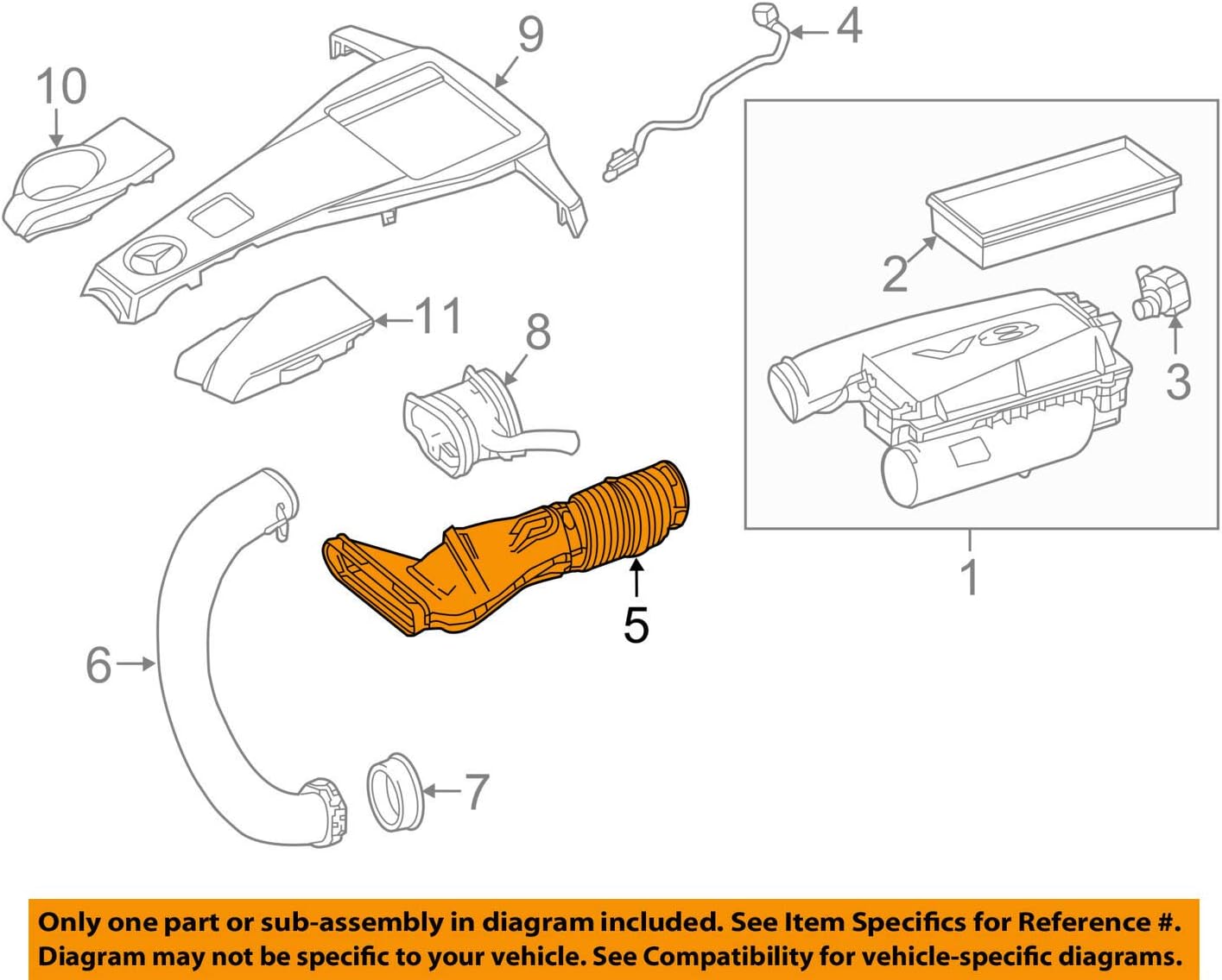 Mercedes-Benz 278-090-49-82 - Air Intake Hose