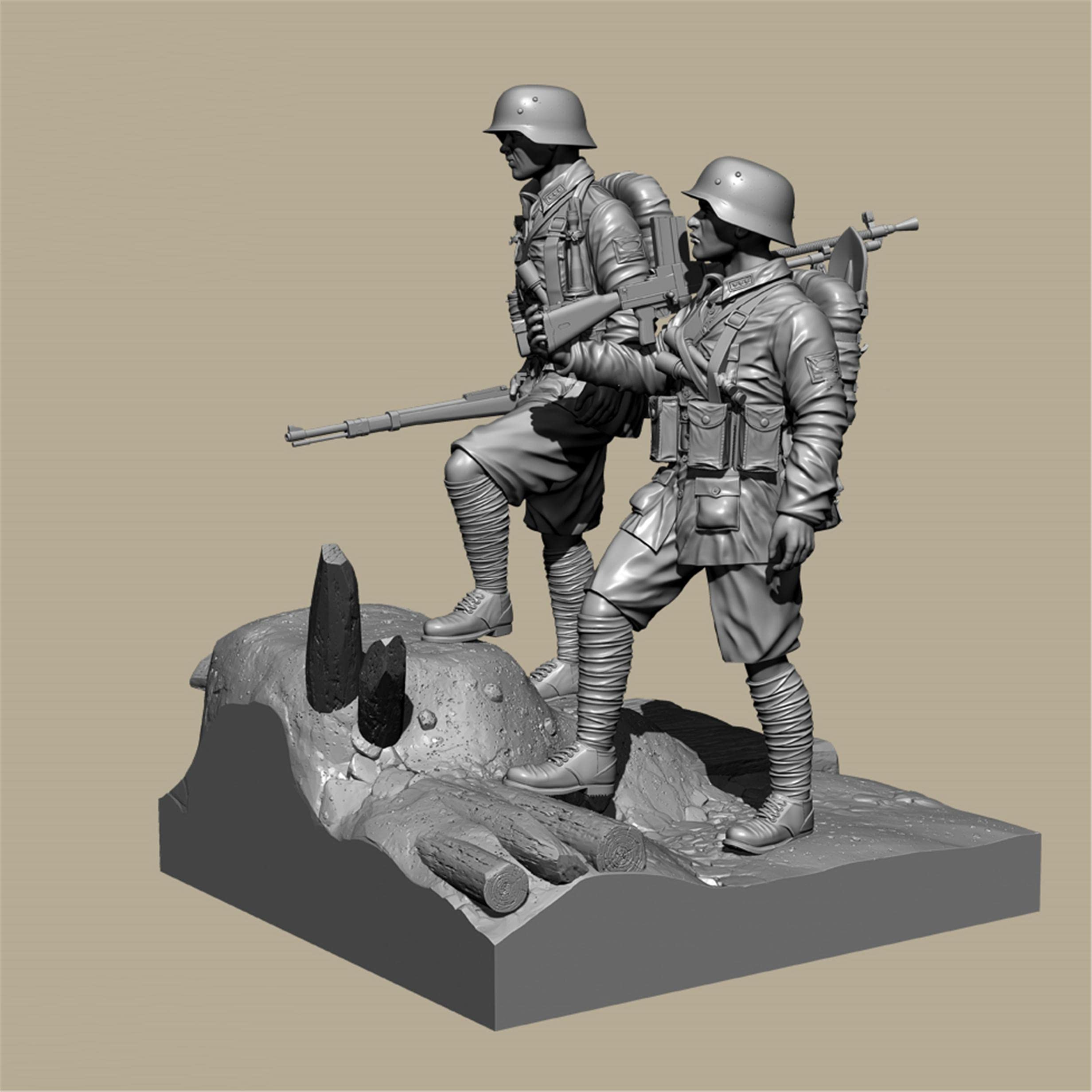 FCBEL 1/35 WWII Dutch Soldier Resin Soldier Production kit