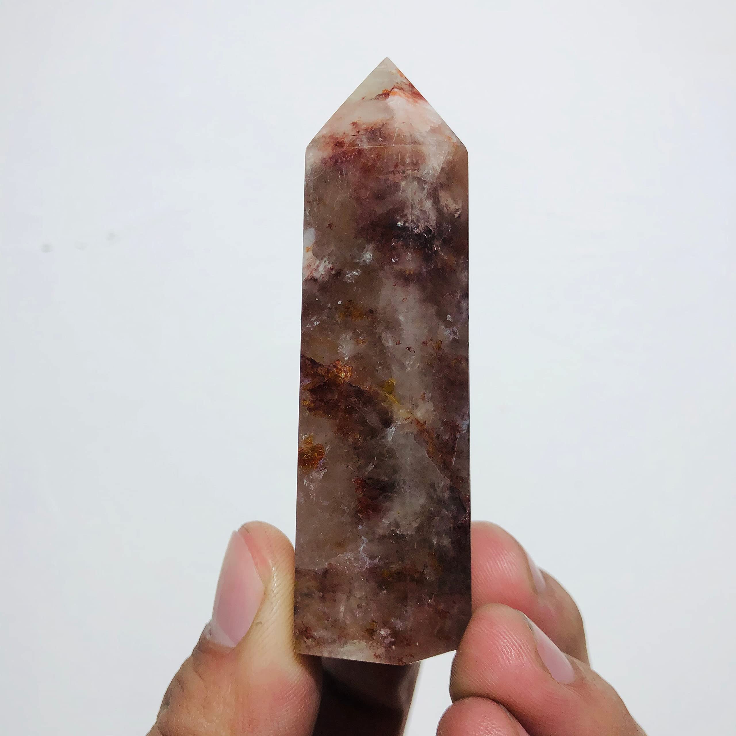 Amazon.co.jp: Mineral ObeliskNatural Fire Quartz クリスタル