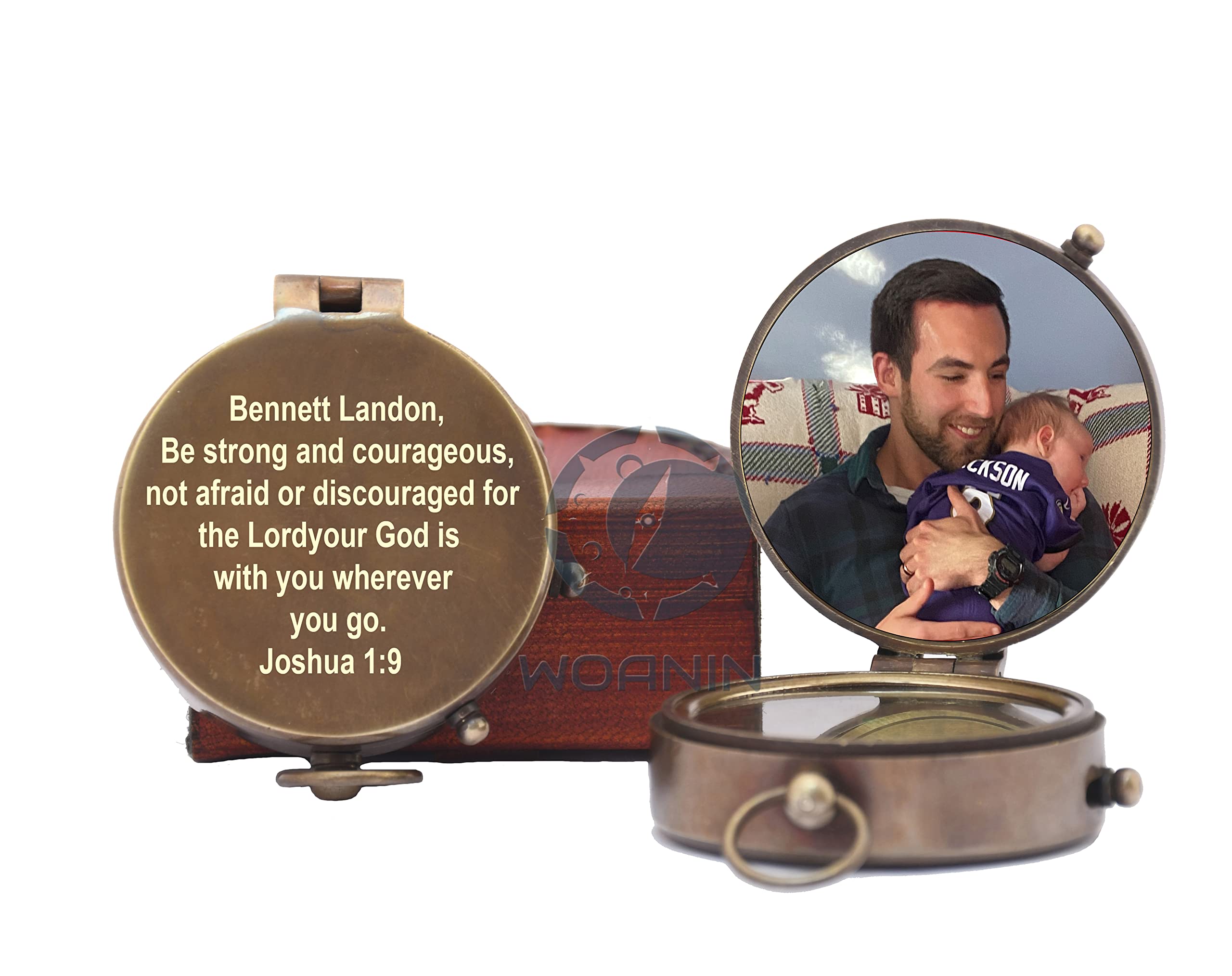 Brújula de la foto de la imagen, brújula personalizada, regalo de boda, regalo de la amistad, regalo de los padrinos de boda, regalos para él (brújula foto)