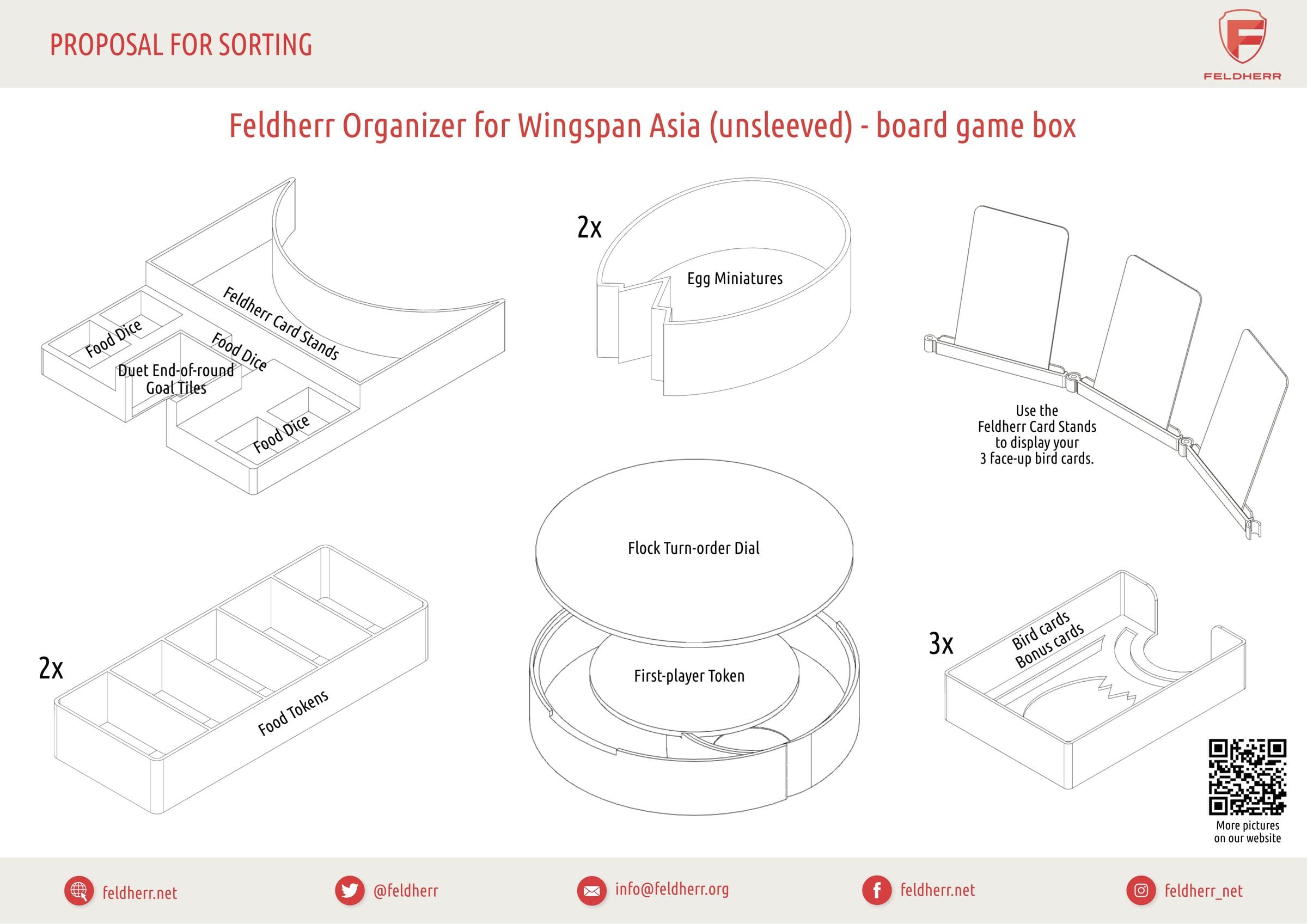 Organizer Insert per Wingspan: Asia (carte non manicate) - sc