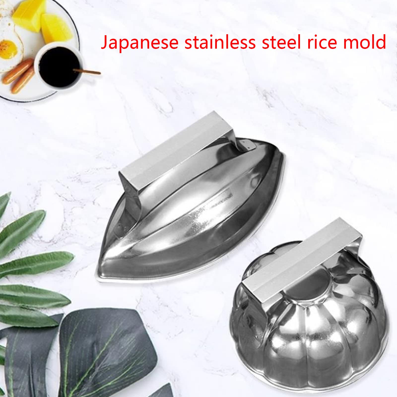 Cooking Rice Mold Stainless Steel Kitchen Gadgets Round Dish Mold With Push Board Restaurant For Creative Rice Shaping M Omurice Mold