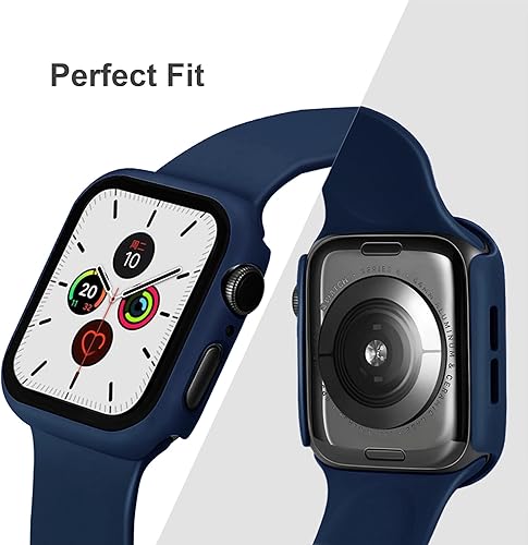 Miniatura 4 de Correa de silicona deportiva y funda con protector de pantalla para Apple Watch Series 9, Series 8, Series 7, Series 6, SE, Series 5, Series 4