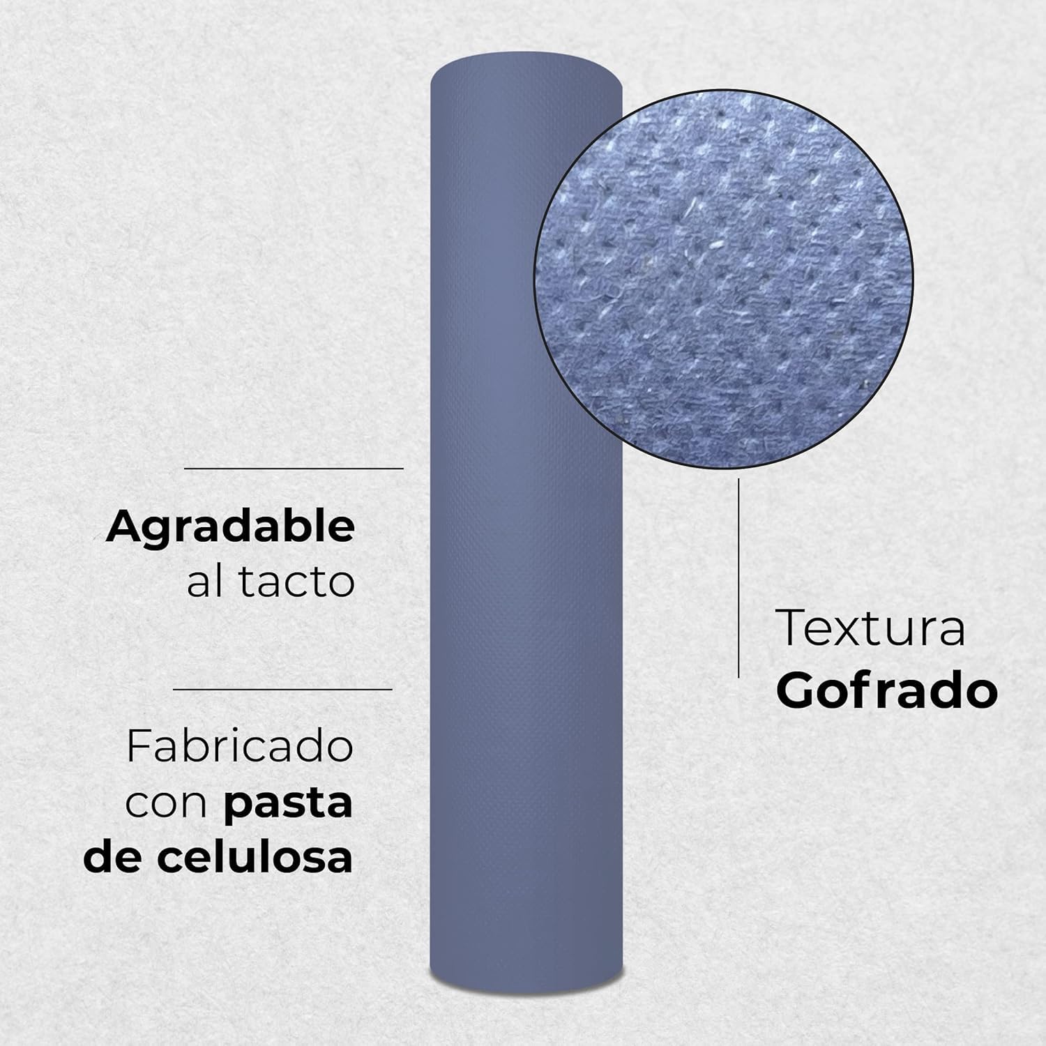 Pack 6 Rollos Papel Camilla Ecológico Azul Sin Precorte 60 cm x 70 cm | + 5 litros de Aceite de Masaje