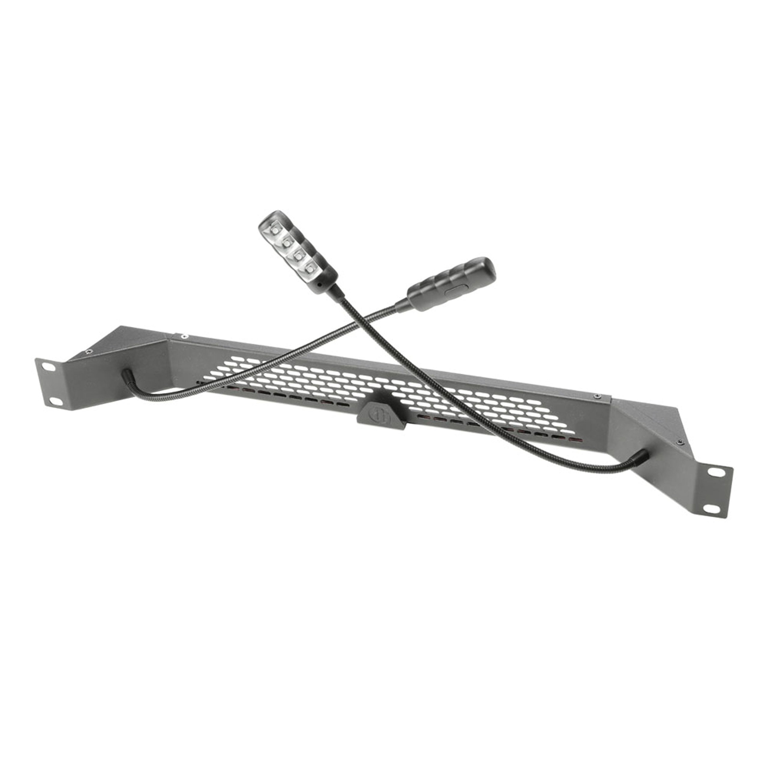 Adam Hall 19" Parts 87463 ULTRA - Dual Gooseneck Cold White COB LED Rack Light