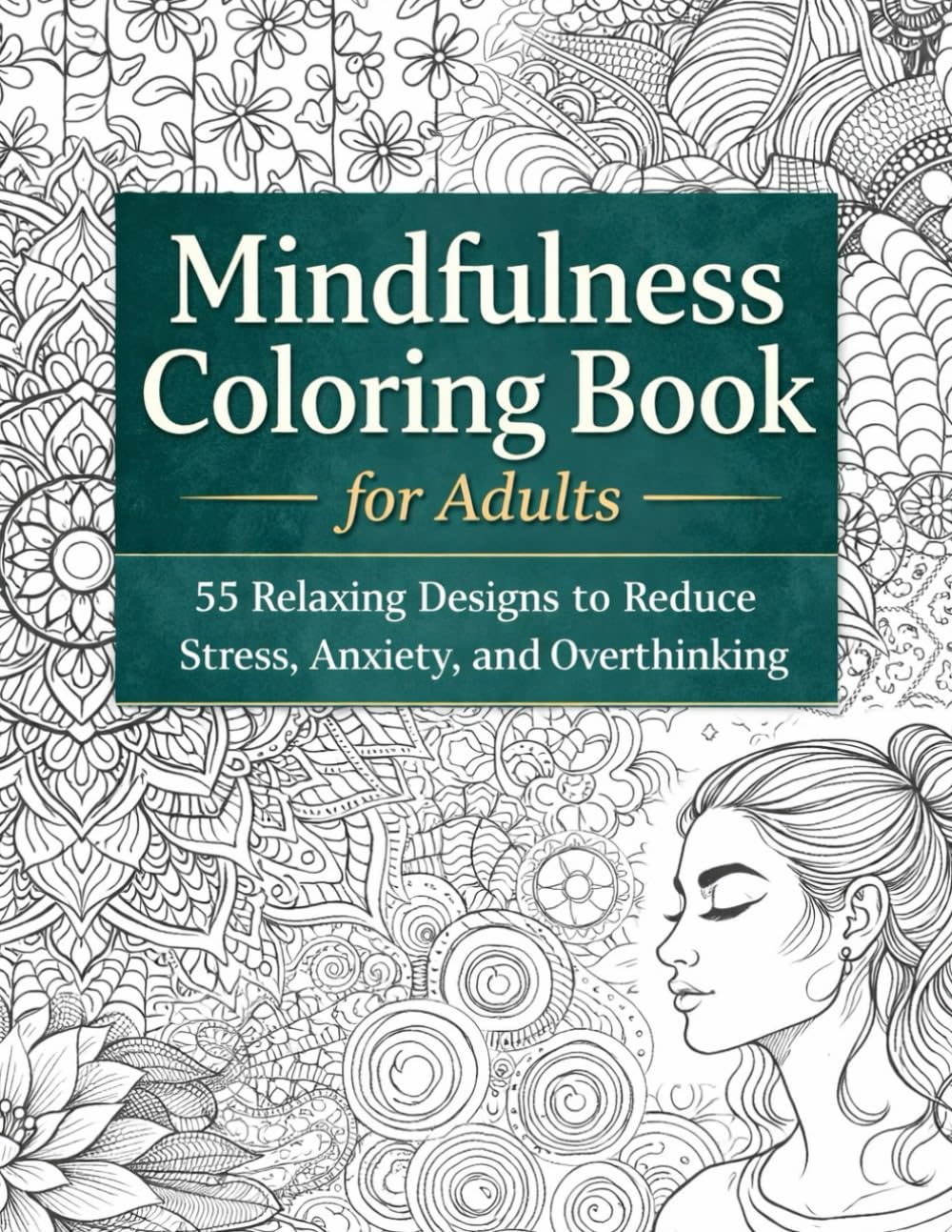 Mindful Calm: An Adult Coloring Book for Relaxation, Stress Relief, and Inner Peace
