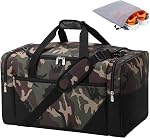 45L Sac à bandoulière sport pour hommes - 21 sac à bandoulière inch avec poche de chaussures et poche humide pour le voyage, entraînement, fitness, entraînement (noir)