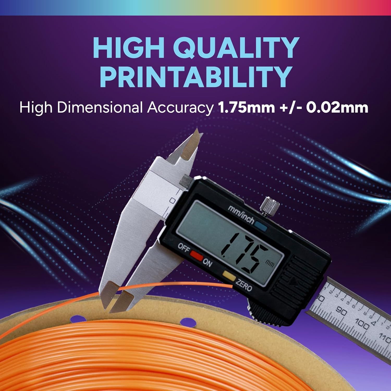 OVERTURE TPU High Speed Filament 1.75mm Flexible Roll, 95A Soft 3D Printer Filament, 1kg Spool (2.2 lbs), Fit Most FDM Printer (HS TPU Orange)