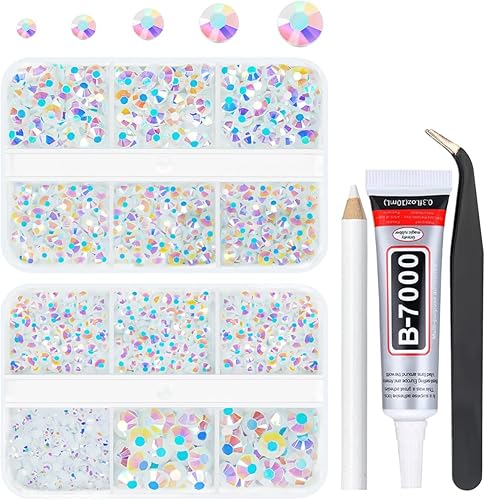 3060 diamantes de imitación blancos de resina AB con parte trasera plana para vasos, cristales blancos AB con parte trasera plana, diamantes de