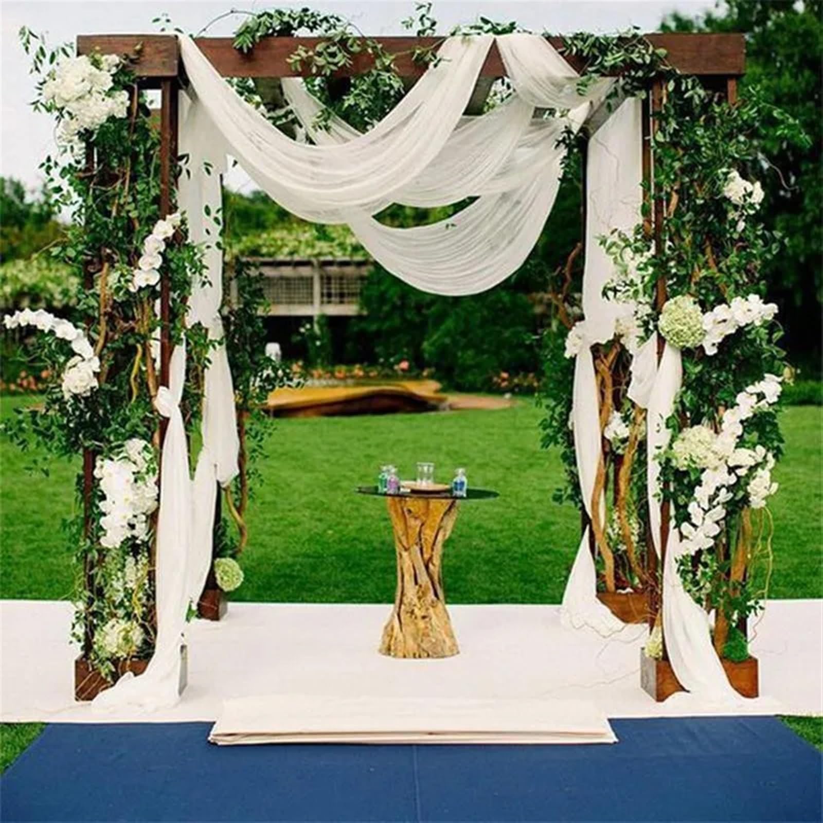 Rollo de tela de tul transparente para decoración de bodas y fiestas, ideal para cortinas y arreglos florales
