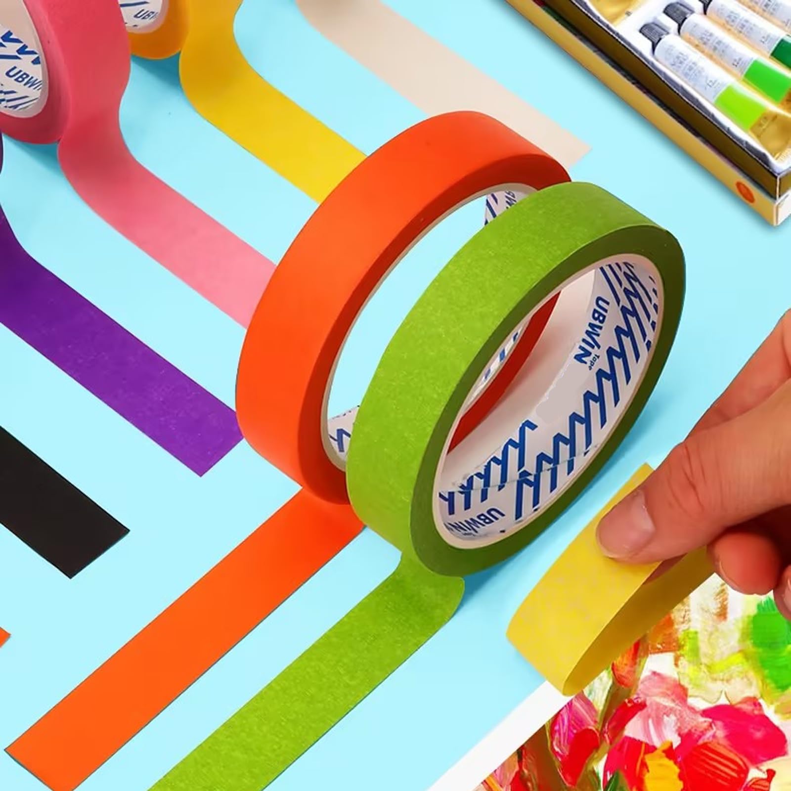 Innfeeltech 1 Roll 10mm* 20m Double Sided Carpet Tape Heavy Duty Wide Mounting Tape, Stickt Fabric Tape For Wall Floor Carpet - View #2