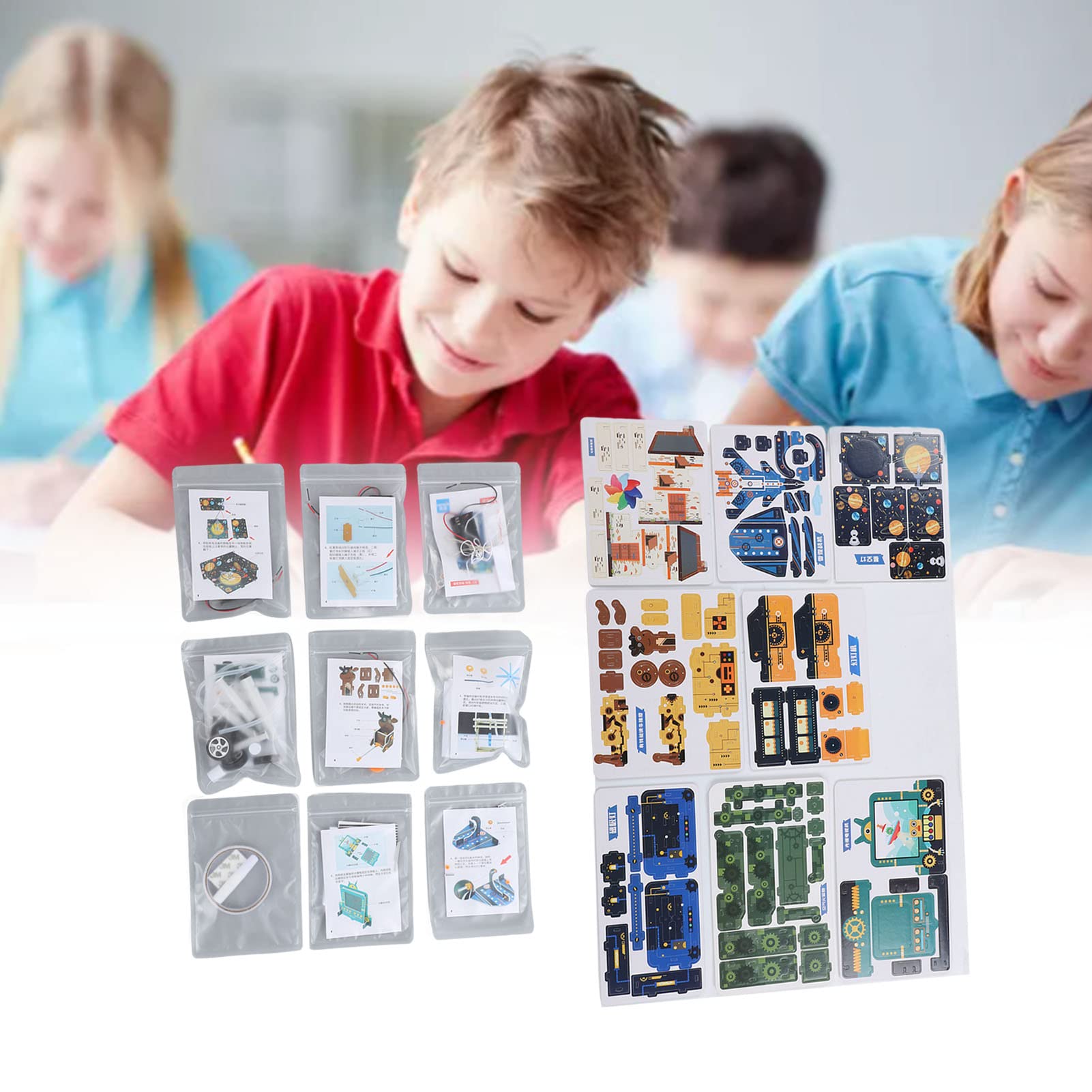 Changor Juego de Experimentos de Física, Juguetes Educativos Reciclables para Niños, Exploración Científica, Actividades Stem, Papel y Plástico