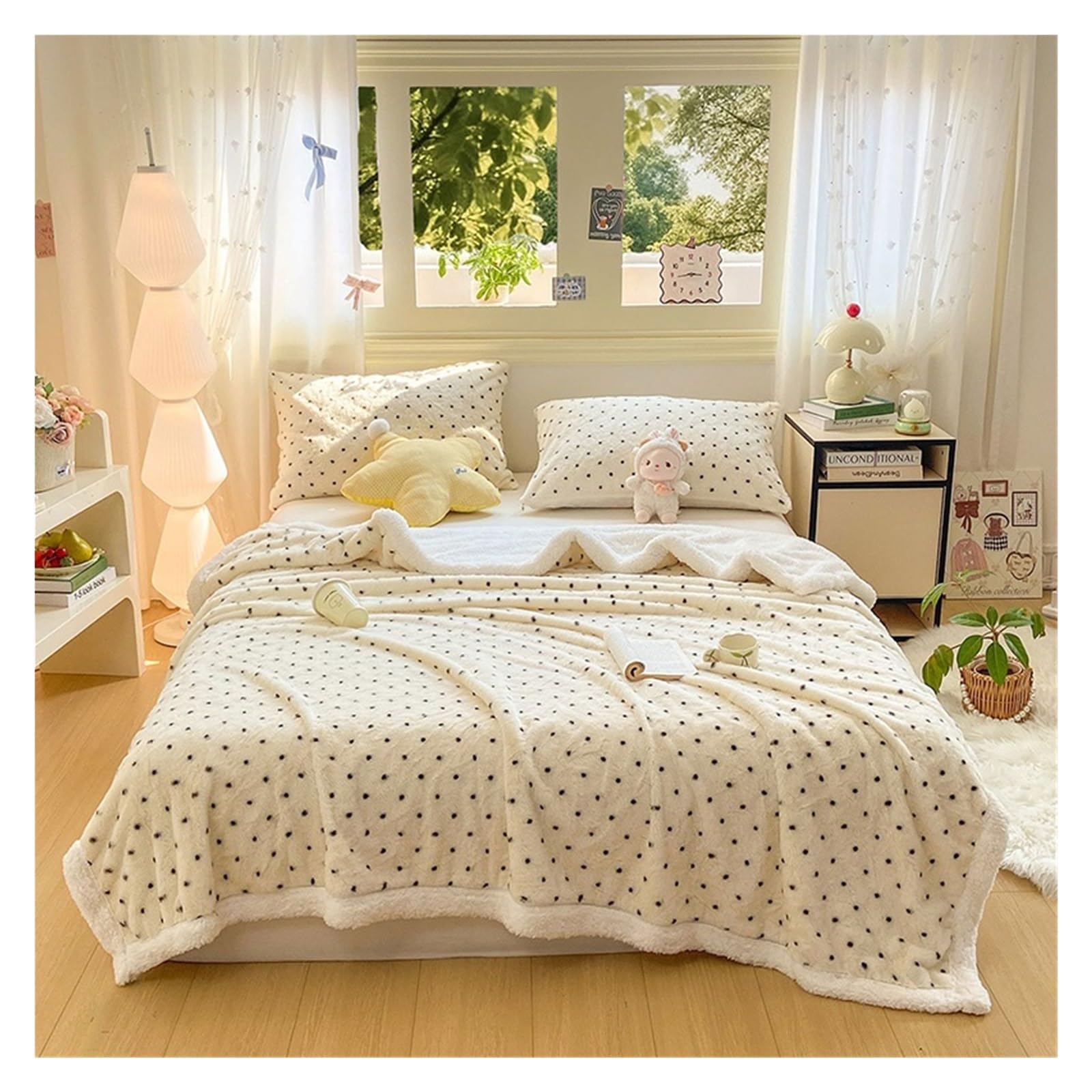 Koc Z Mlecznego Aksamitu, Przytulny, Narzuta Na Sofę, Łóżko, Biuro(Beige-B,100X150cm)