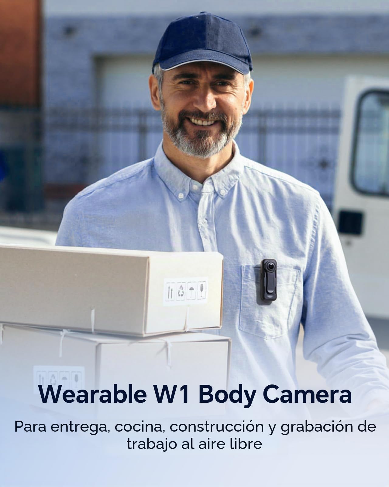 BOBLOV Cámara Corporal W1 1080P de 64 GB, videocámara pequeña, cámara portátil con grabación en Bucle, fácil de Usar para Viajes