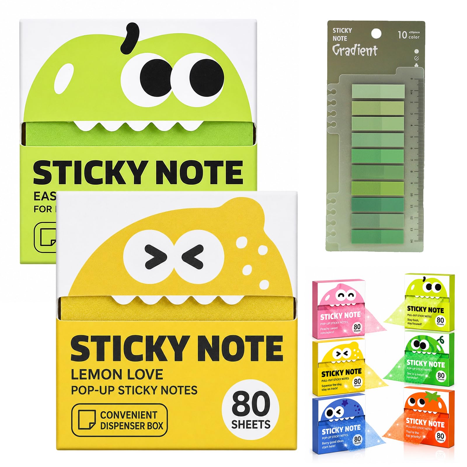 Glitter Sticky Notes, 2026 New Transparent Sparkly Sticky Notes for Books (2pcs-Mixed A)
