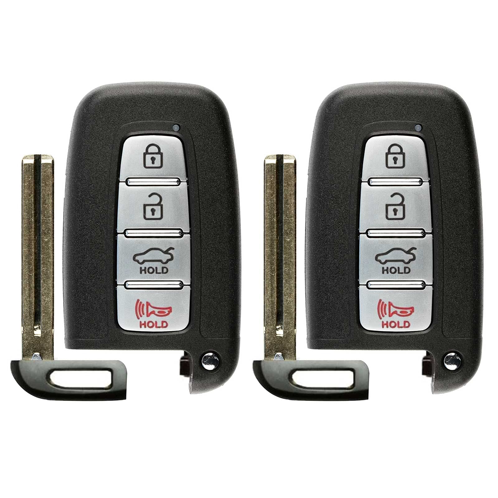 2X KeylessOption Key Fob Replacement for 2009 2010 2011 2012 2013 2014 2015 Hyundai Elantra Genesis Sonata Kia Optima Sorento Remote, 4-Button SY5HMFNA04, Locksmith Required