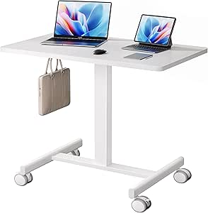 Buy UNICOO Mobile Standing Desk, Portable Standing Desk,Height Adjustable Small Stand Up Desk With Dual Surface For Home Office U 101 Black - View #6