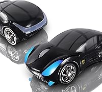 Vista 1 de elec Space Mouse inalámbrico, ratón inalámbrico de coche de 2.4 GHz, ratón inalámbrico óptico ergonómico 3D con receptor USB para PC, laptop