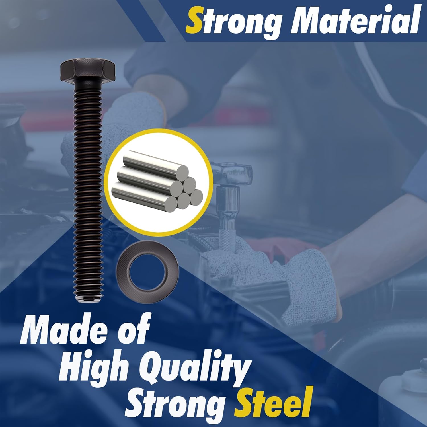 12 Pack Engine Intake Manifold Bolt Set for Dodge Ram 1500,Fits Dodge B-Series 1992–1998, Ram 1500/2500 3.9 L V6 & 5.9 L V8,Replace OE 6035967AA