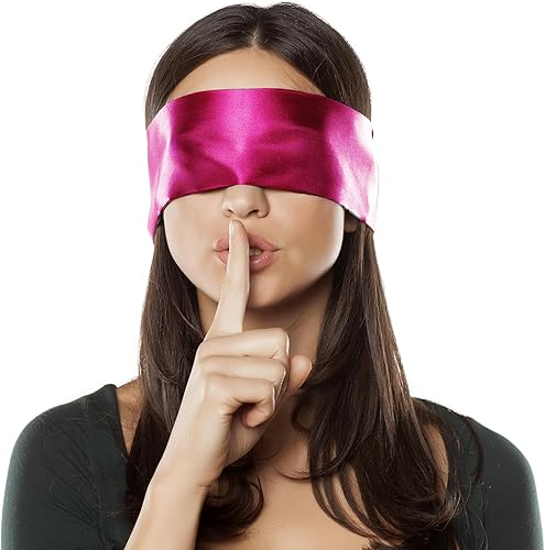 FRESHME Antifaz de satén para dormir - Antifaz ligero para los ojos para dormir, cubierta de venda para los ojos ajustable y cómoda para mujeres y