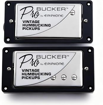 1 Set ProBucker Alnico 2 Classic Vintage Humbucker Bridge&Neck Pickups 4-Conductor Chrome Braided Wire