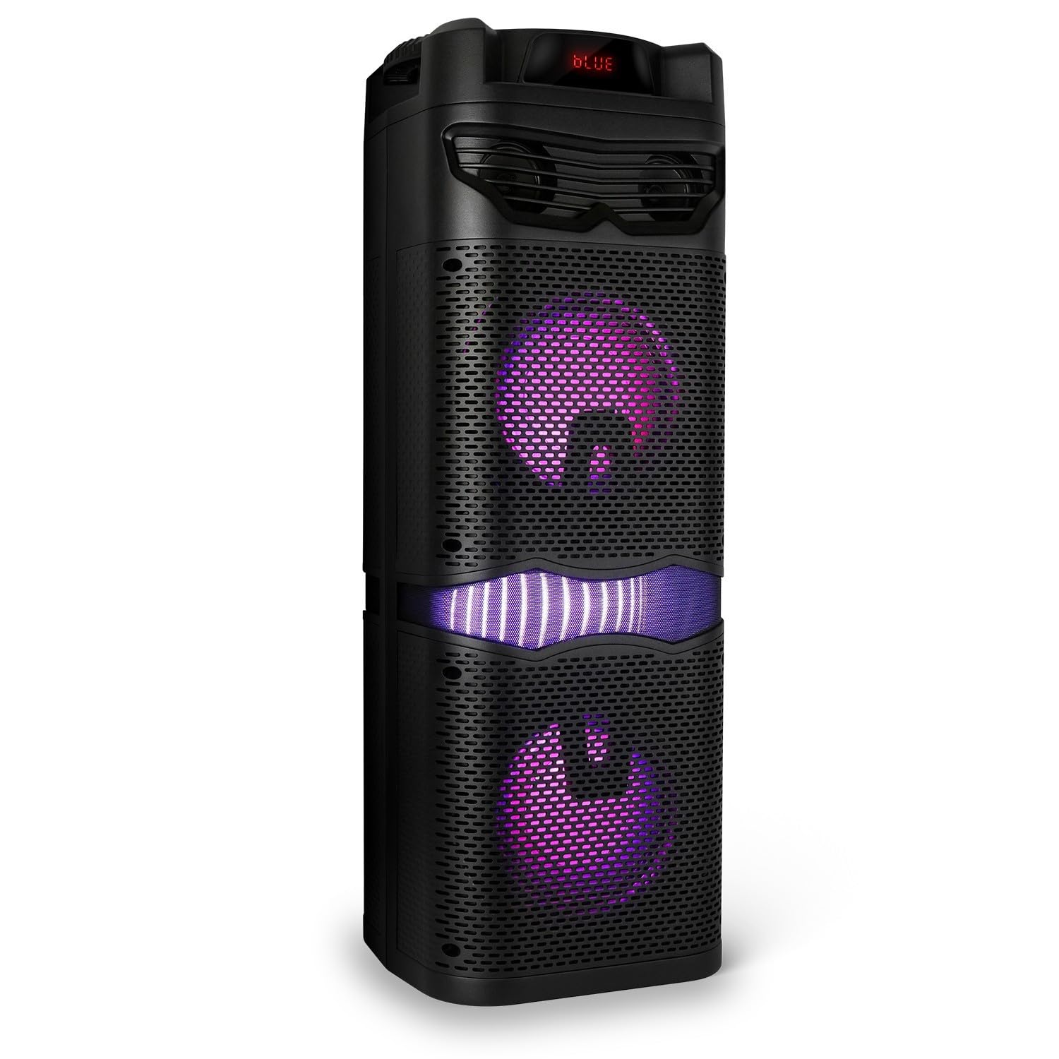 Enceinte Autonome 360 degrés PICKERING Barrel 8 sur Batterie Micro et Télécommande 800 Watts- 8 Hauts Parleur LCD - USB/BT/AUX