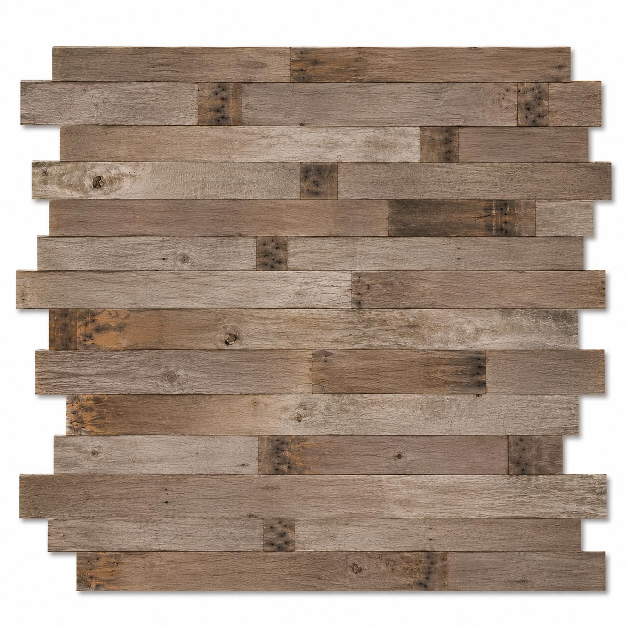 Rivestimento da parete in legno vecchio, 0,8 M2 per scatola, rivestimento da parete in legno anticato, pannelli in legno 3D per decorazione murale, rivestimento decorativo da parete per interni