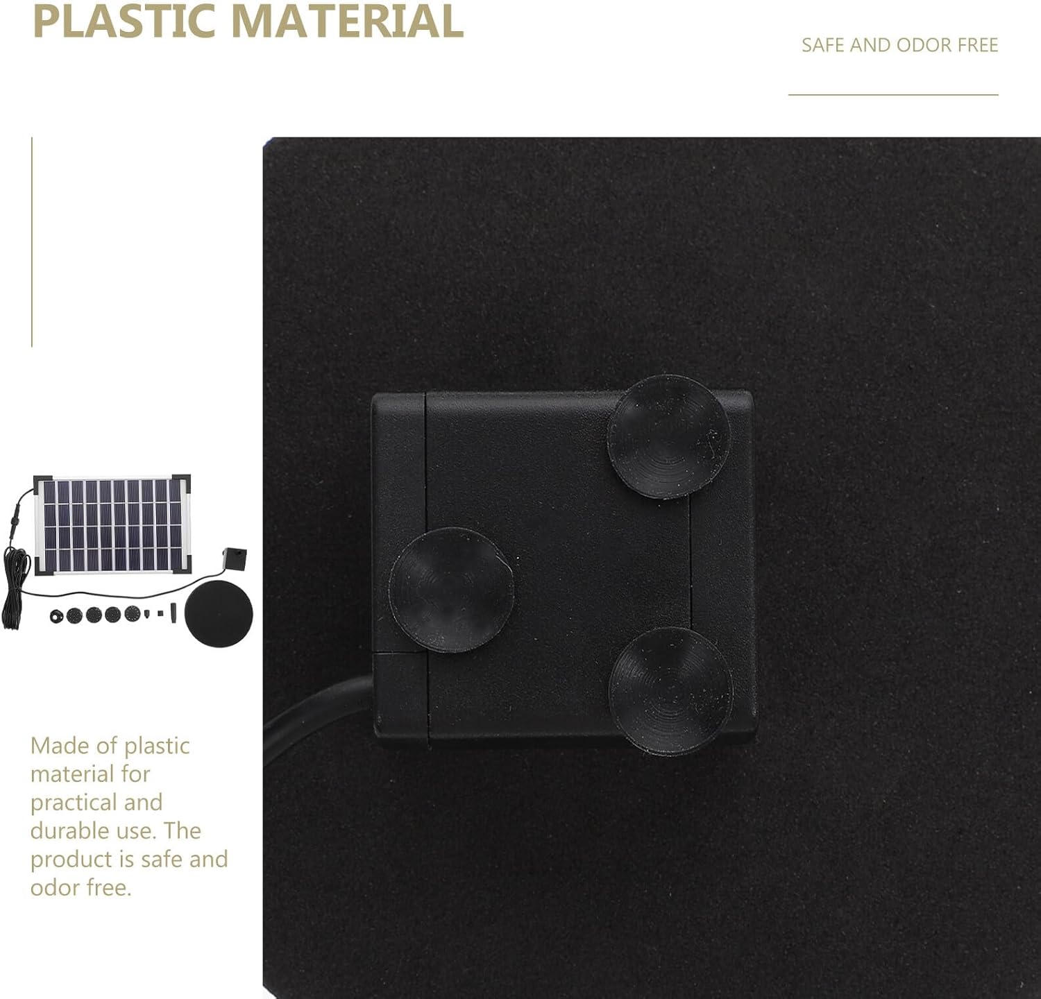 5w Solar Fountain Pump with Six Nozzles, Outdoor Garden Solar Water Pump Set for Bath and Pond, Plastic Floating Fountain Sprinkler for Patio Decor