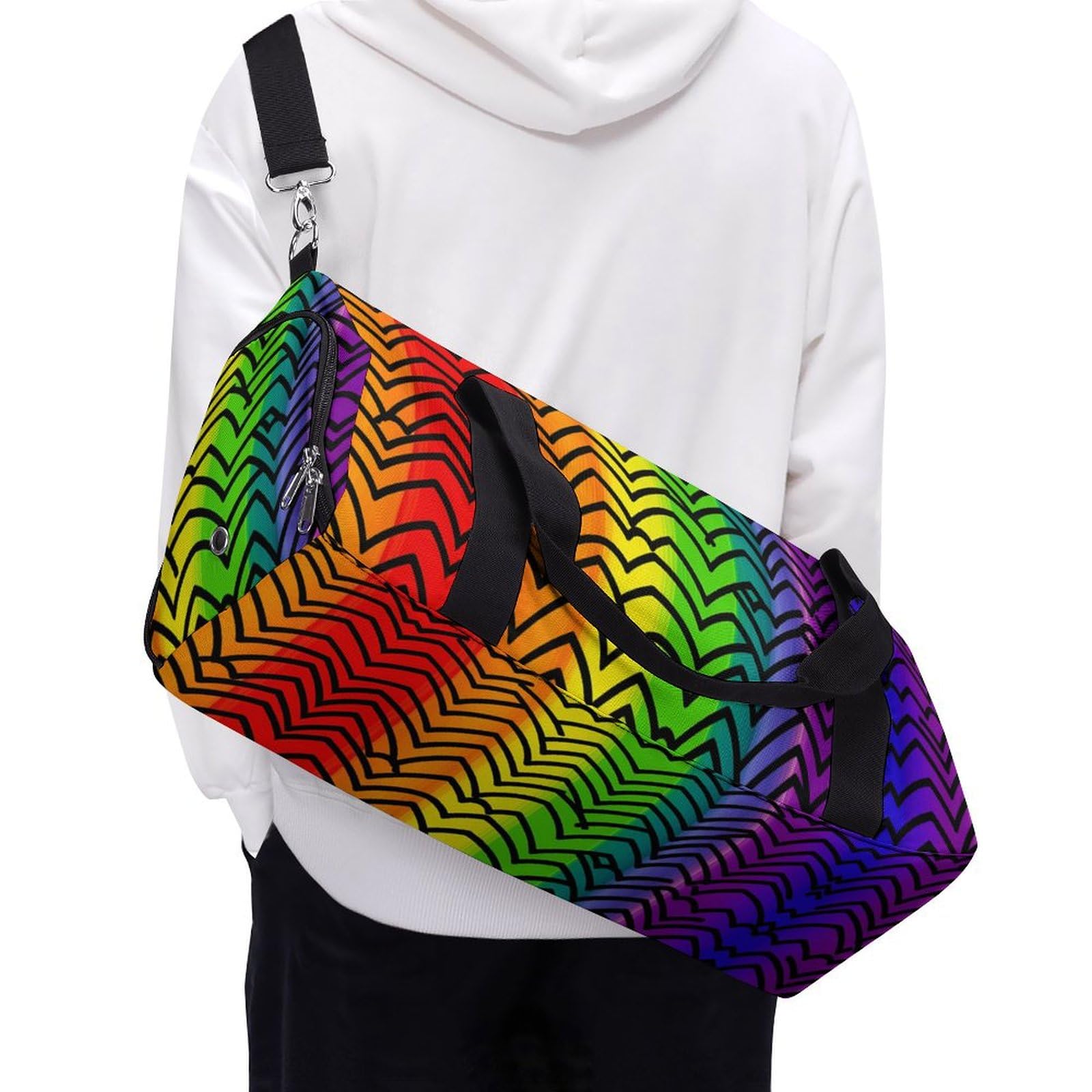 Turnbeutel Gay Pride Regenbogen Muster Turnbeutel für Damen Herren Rucksack Turnbeutel mit Schuhfach Wiederverwendbar Turnbeutel Mini Turnbeutel Gay Pride Regenbogen Muster One Size, Gay Pride