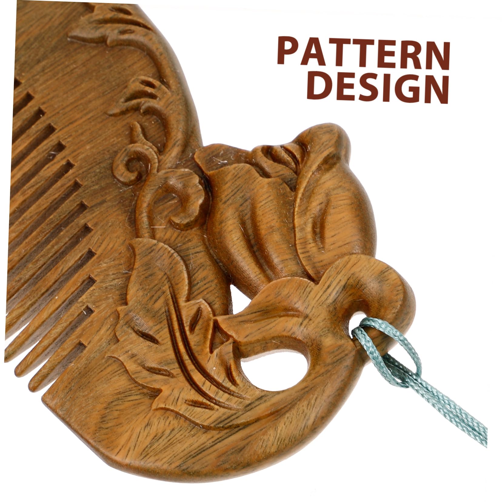 MAGICLULU 5st Schnitzkamm Grünem Sandelholz Haarschneidekämme Kamm Für Frauen Haarkamm Für Erwachsene Massagekämme Massagekamm Holz Haarpflegekamm Hölzern Meridian Damen Haare Kämmen