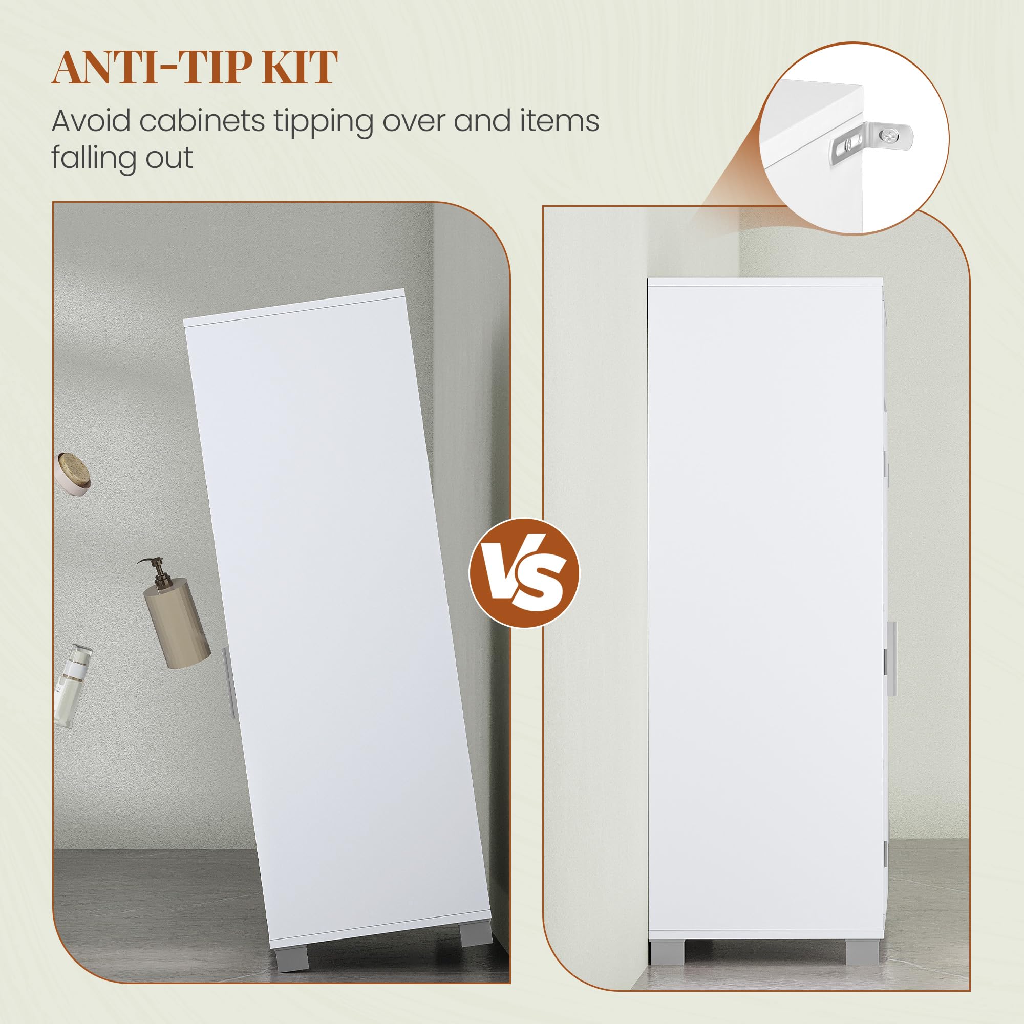 HEXCELEN Meuble de Salle de Bain, Meuble de Rangement, 100 x 103 x 30 cm, Armoire Salle De Bain avec 2 Portes, Compartiment Ouvert, 1 Tiroir, Étagères Réglables, Blanc